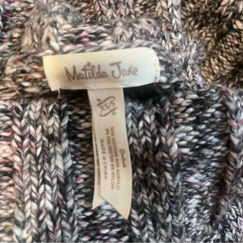 Matilda Jane Wonderment Evening Stroll Sweater XS/S Chunky Knit Cozy Cowl - Picture 14 of 16